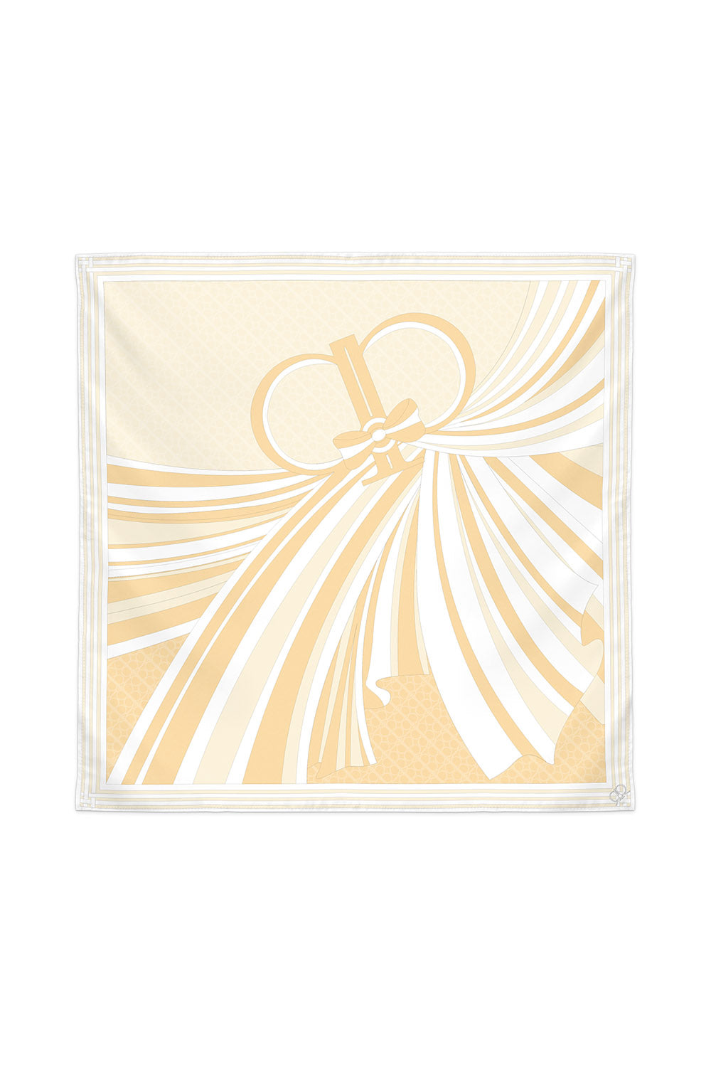 RR BASIC Ribbon Cotton Scarf in Nude