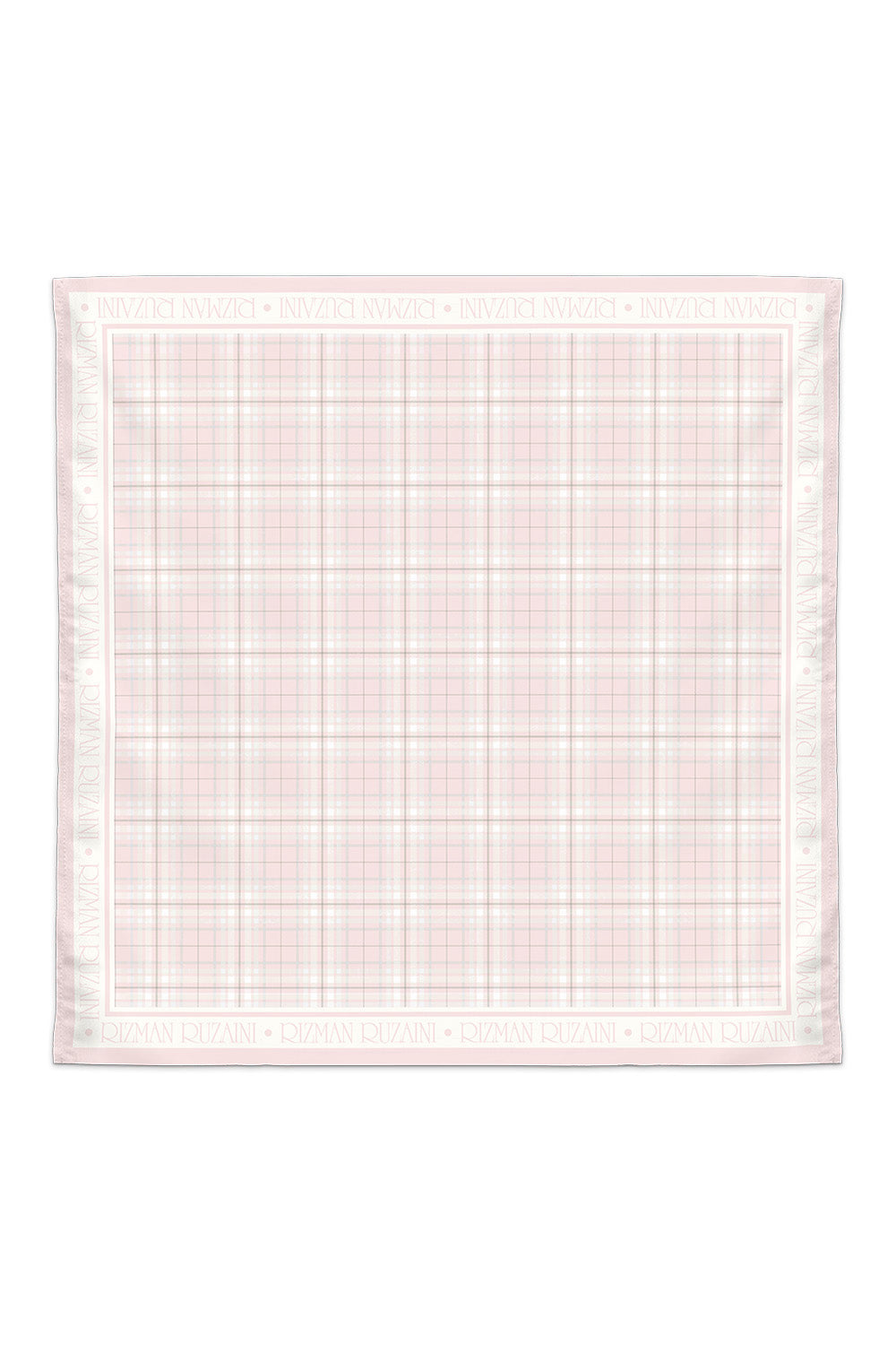 RR Checked Cotton Scarf in Pink