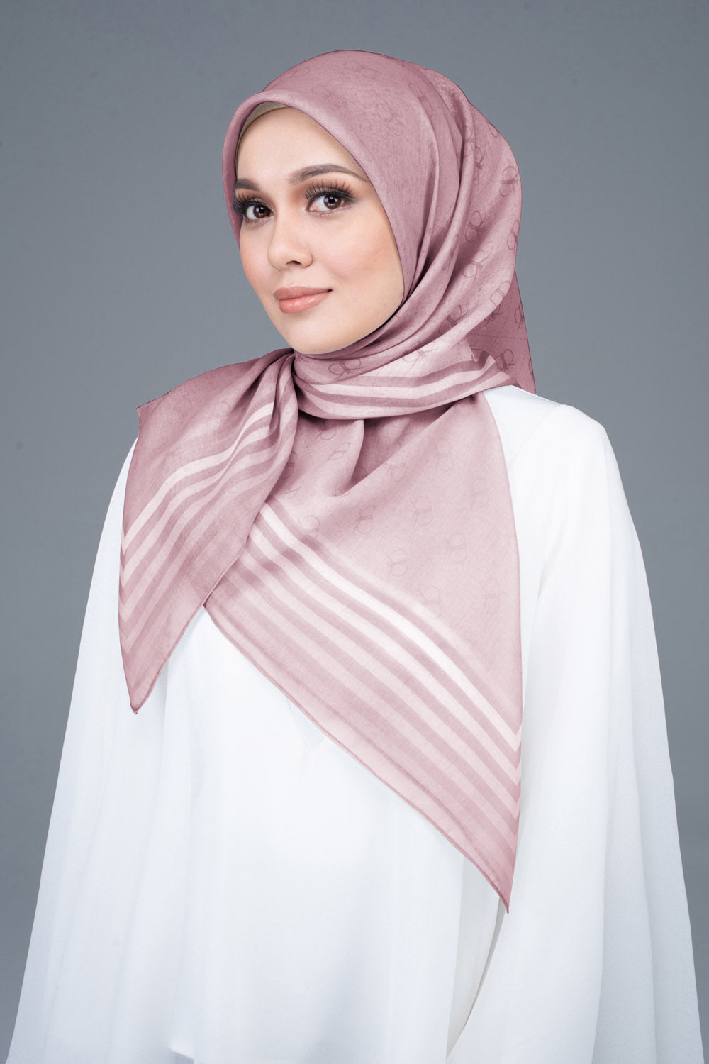 RR Mono Cotton Scarf in Dusty Pink